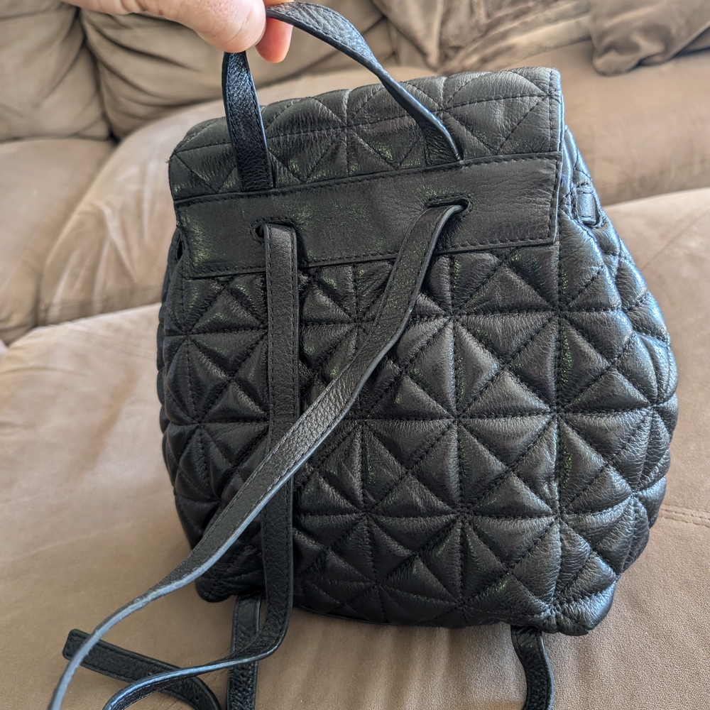 Kate Spade Black Quilted Backpack - Picture 3 of 7